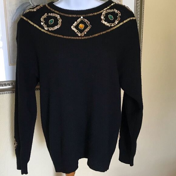Vintage Braemar Sweater with embellishments, Size Medium - Picture 1 of 4